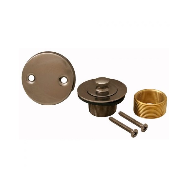 Antique Nickel Two-Hole Lift and Turn Conversion Kit